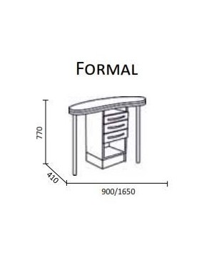 Tavolino manicure per centri estetici  mod. Formal