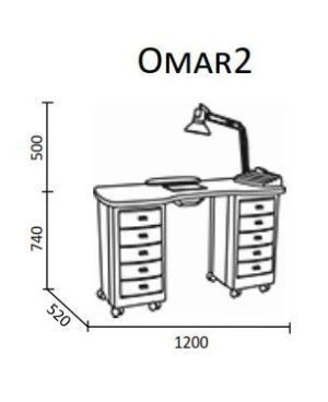 Tavolino manicure per centri estetici  mod. Omar 2