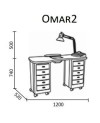 Tavolino manicure per centri estetici  mod. Omar 2
