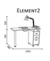 Tavolino manicure per centri estetici  mod. Element