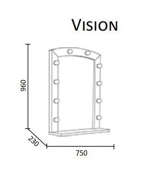 Specchio per centro estetico Vision