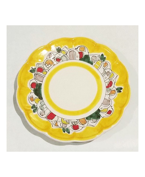 Plate colorful houses design