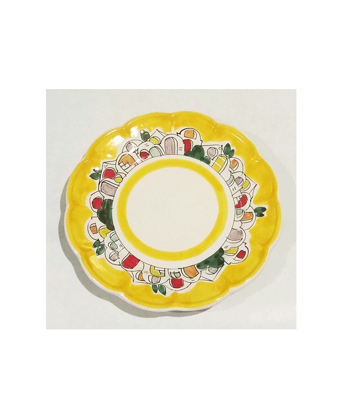Plate colorful houses design