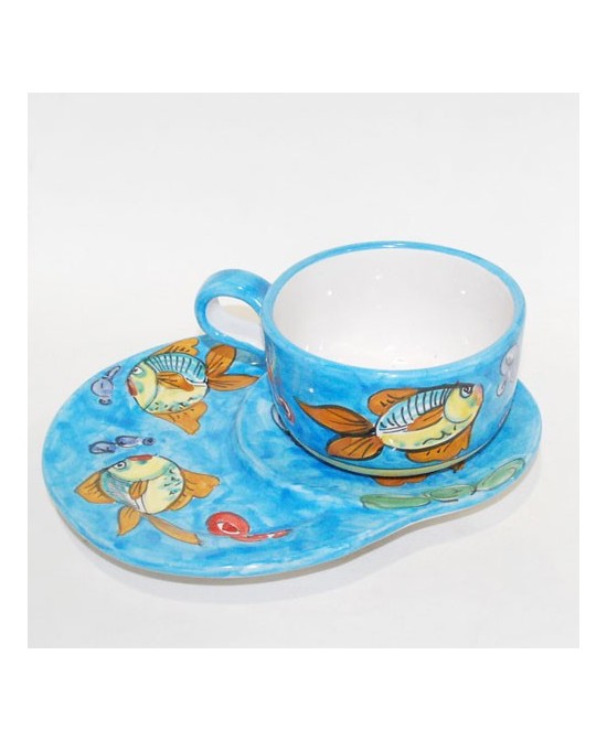 Cup with dish for croissant