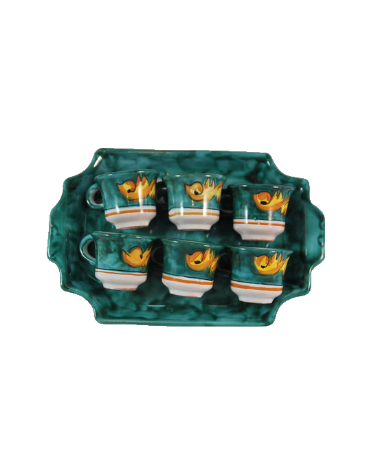 Coffee service with six cups