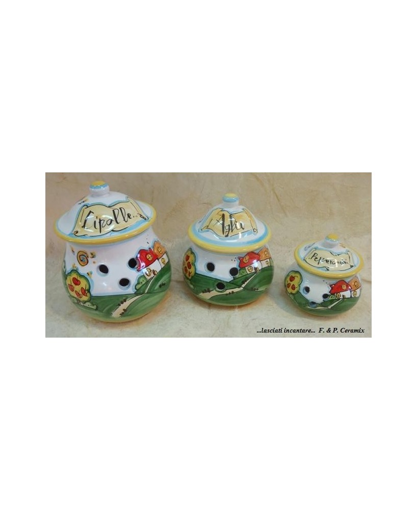 Jars for garlic, onions and chilli