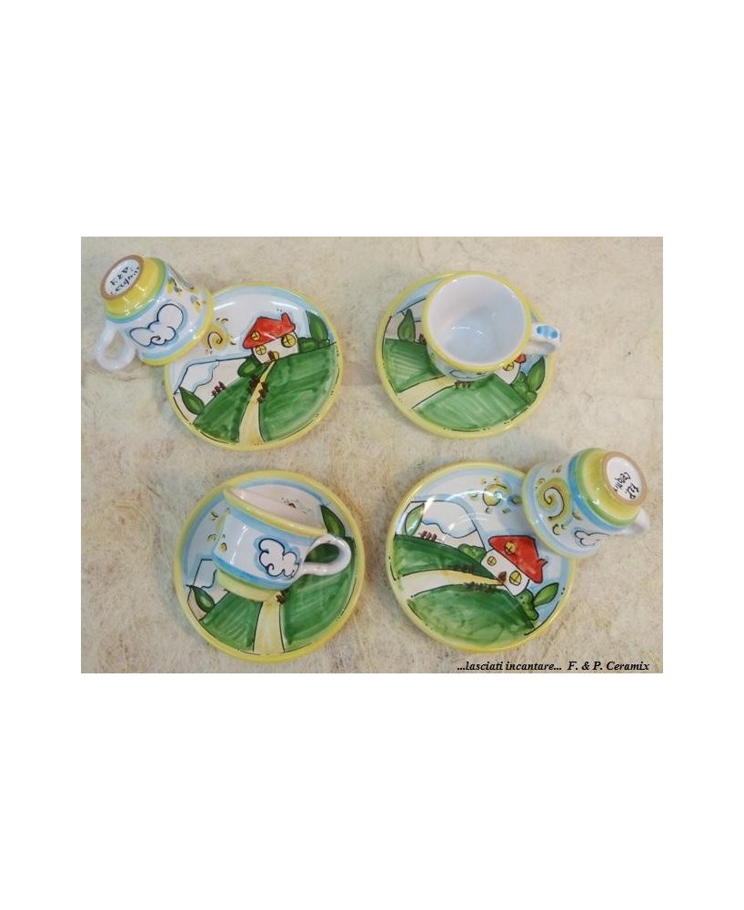 Coffee cups with saucer