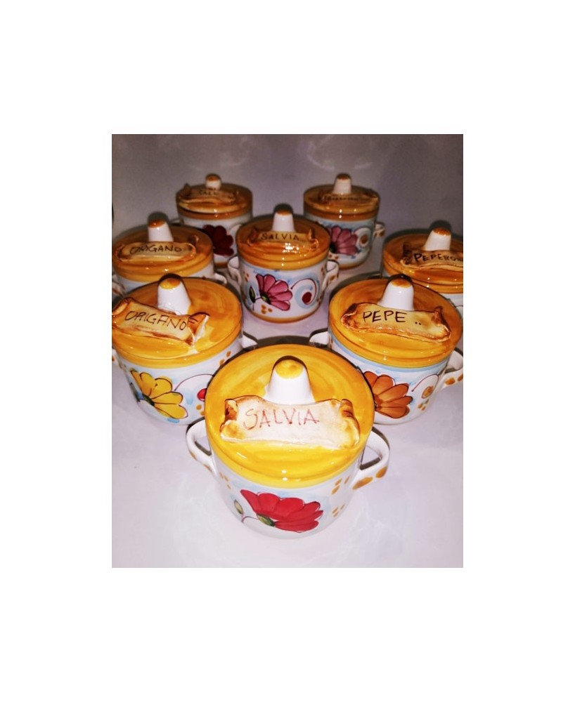 Spice jar with handles