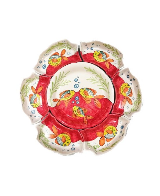 appetizer plate-daisy shaped