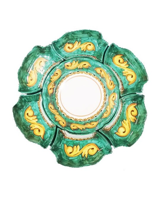 appetizer plate-daisy shaped