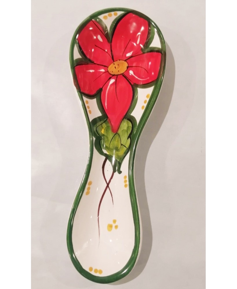 poggia mestolo in ceramica di vietri decoro natalizio