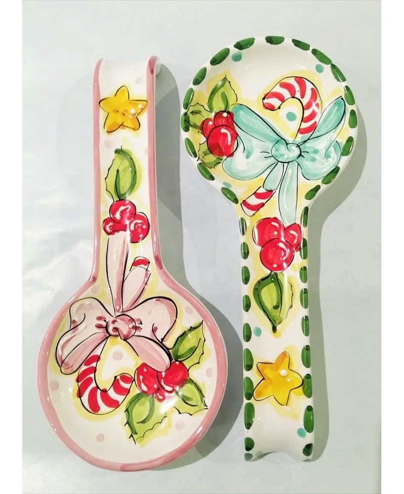 ladle rests in ceramics of vietri Christmas decoration