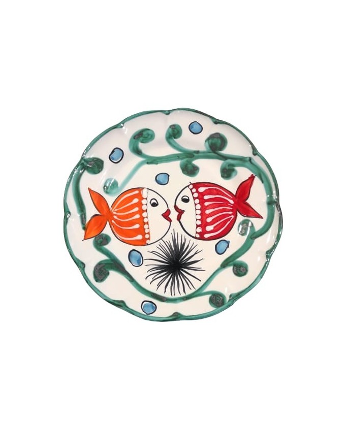plates decorated sea ​​urchin