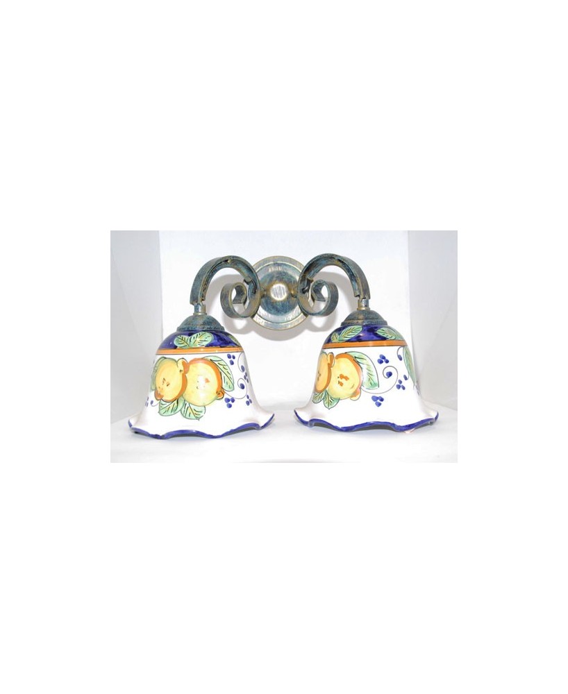 Applique da muro con due coppette cm. 15