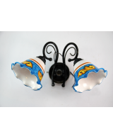 Applique da muro con due coppette cm. 15