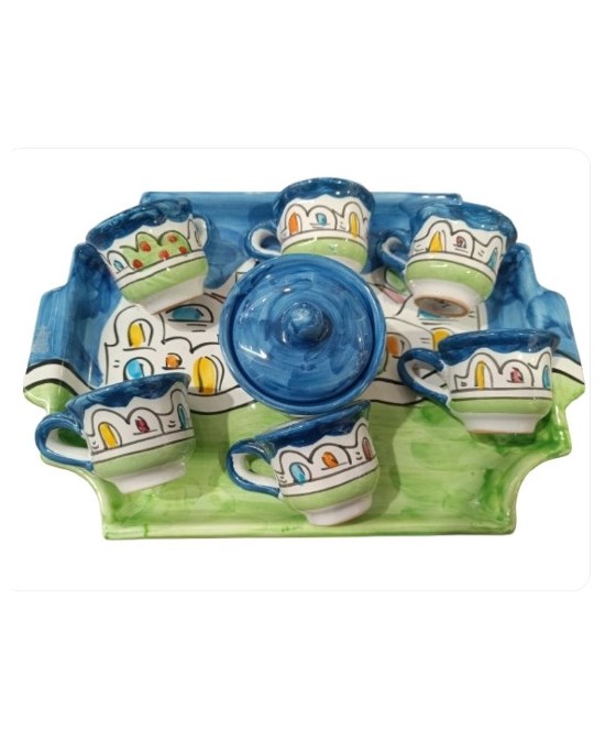 copy of Coffee service with six cups and sugar bowl