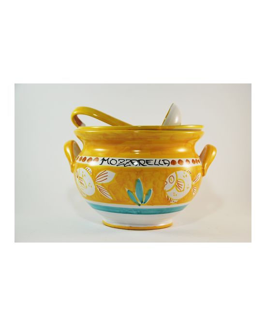 Mozzarella/bocconcini holder with ladle