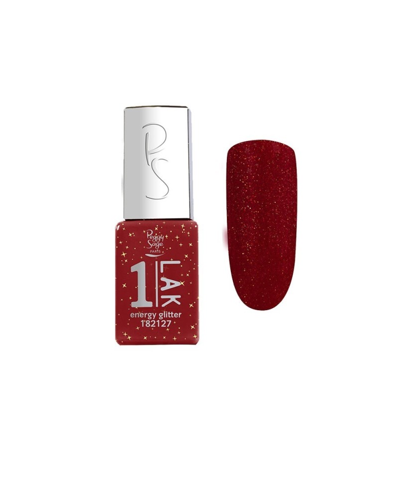 Smalto Semipermanente One-LAK 1-step gel polish Energy Glitter 5ml Peggy Sage