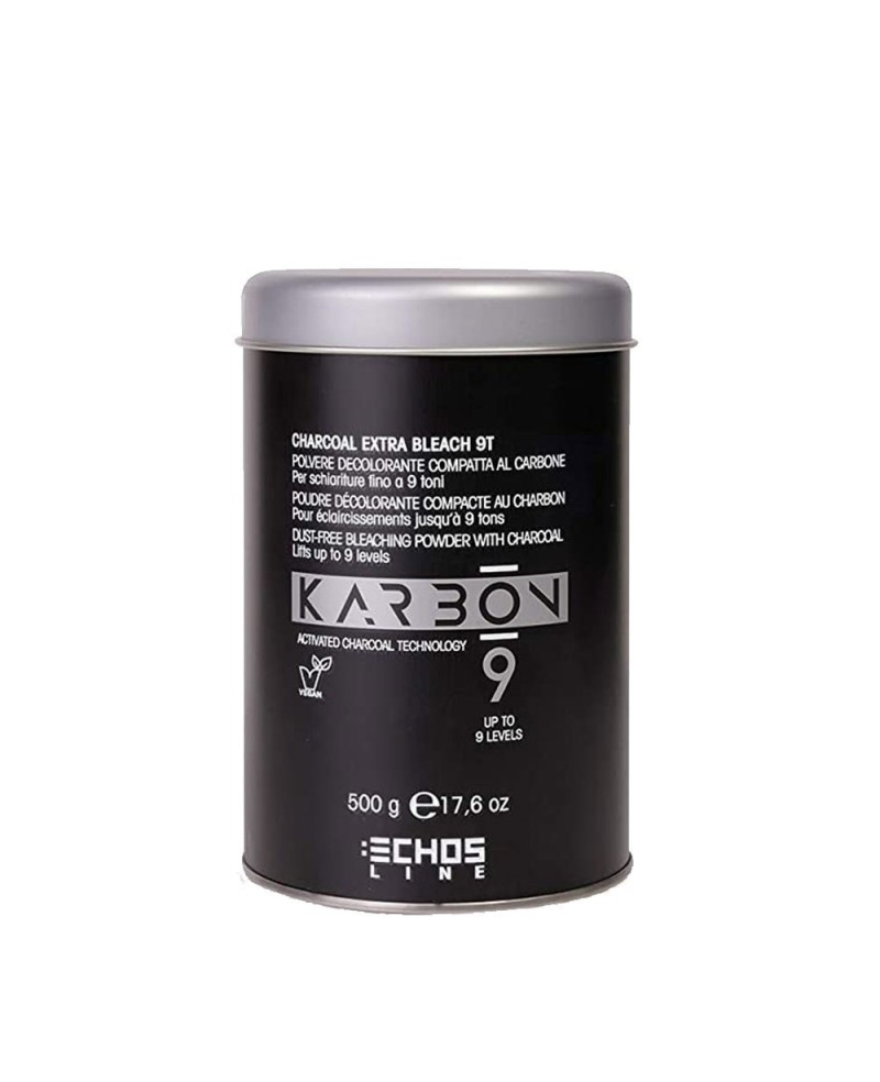 Charcoal Extra Bleach 9T Compact Hair Bleaching Powder 500g - EchosLine Karbon 9.