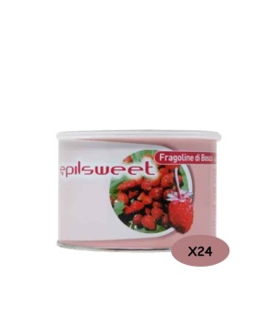 Epilsweet Depilatory Wax Face - Body Fat-soluble Wild Strawberries 400 ml 24 Pieces