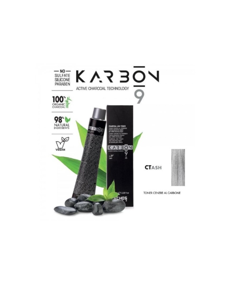 Charcoal Hair Coloring Cream for pure blond effects 100ml Karbon 9 - Echosline