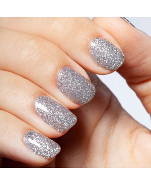 Gel Semipermanente Polish Glitter Argento MNP Mesauda 47 Nail Pro