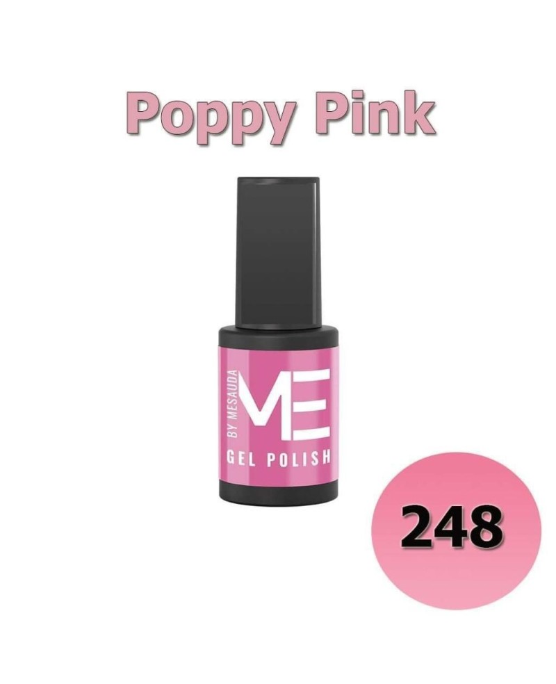 Smalto Gel Polish Unghie Semipermanente UV/LED Poppy Pink 248 - MNP Mesauda Milano