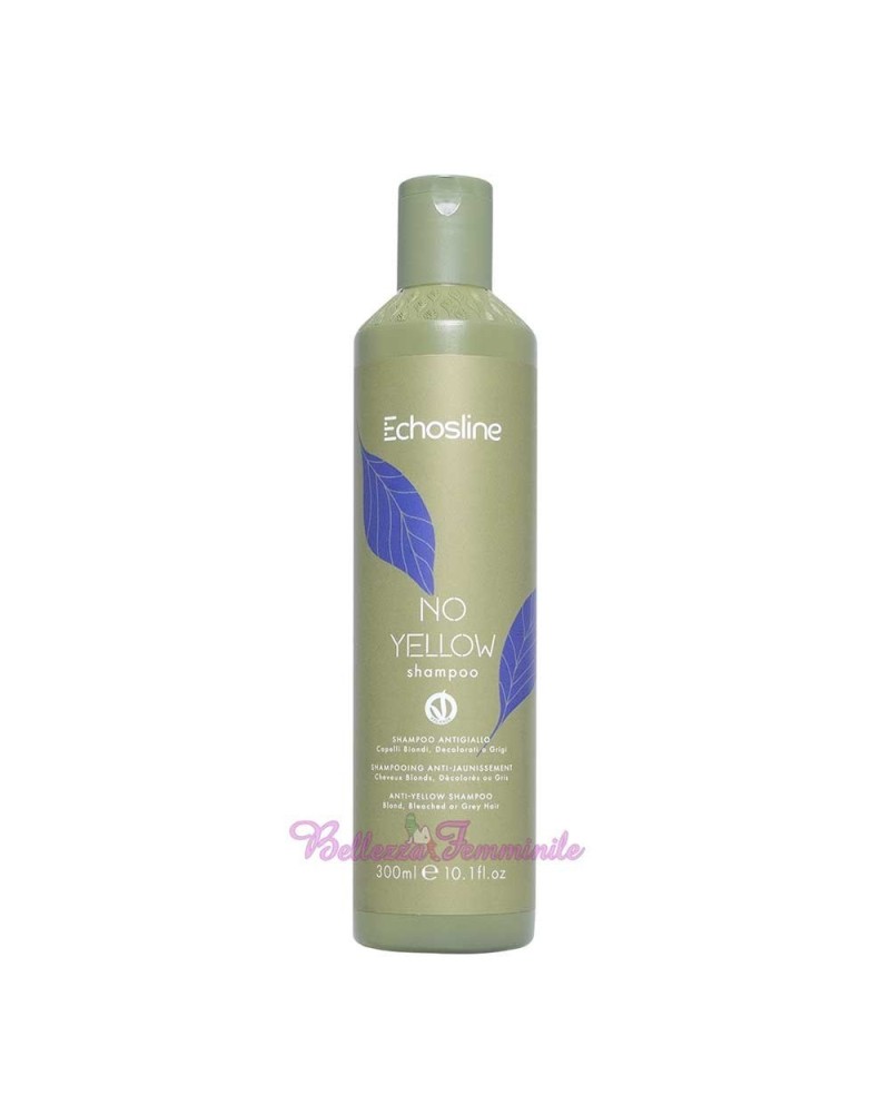 Shampoo per capelli decolorati, biondi o grigi  No Yellow Echosline 300ml