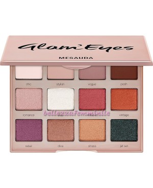 Palette 12 Ombretti Compatti Occhi Glam Eyes - MESAUDA