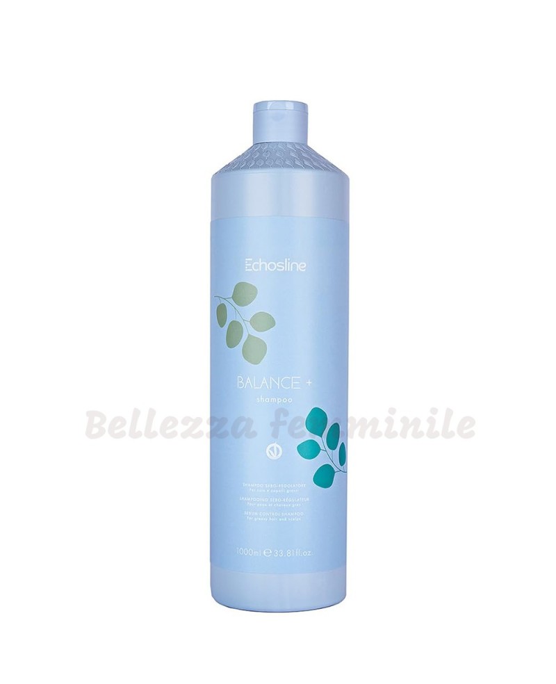 Balance + sebum regulating shampoo for oily hair and scalp 300 ml - Echosline.