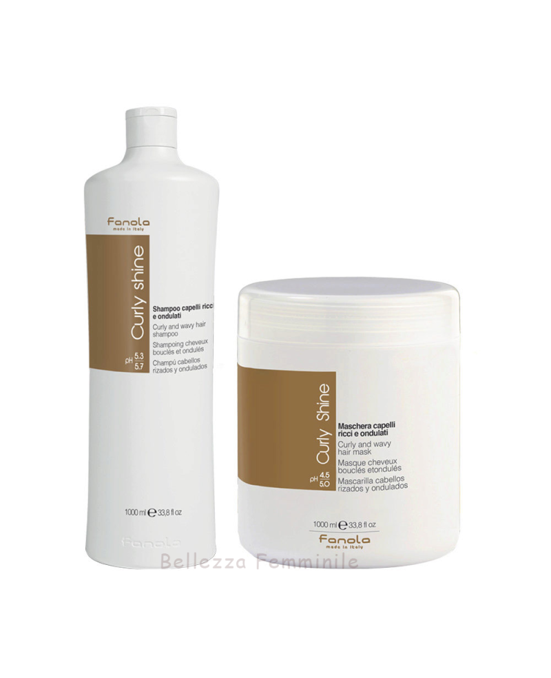 Kit LARGE Curly Hair CURLY SHINE Shampoo + Conditioner 2000ml + FREE vial STRUCTURE