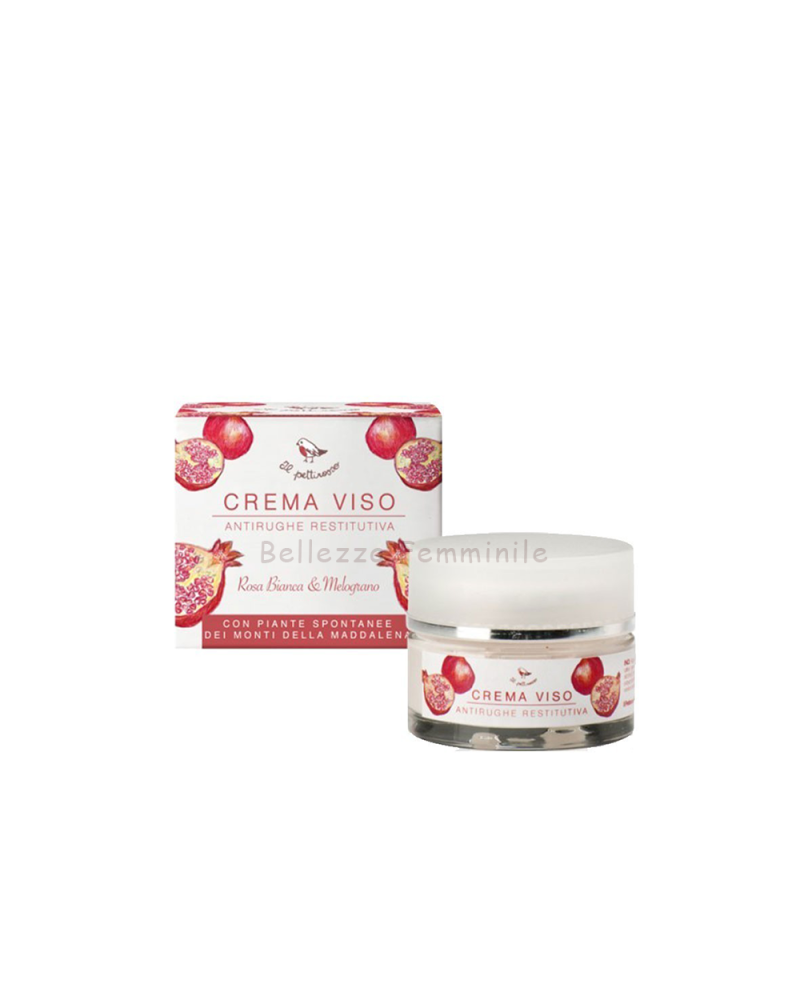 Crema viso antirughe rosa bianca e melograno 30ml