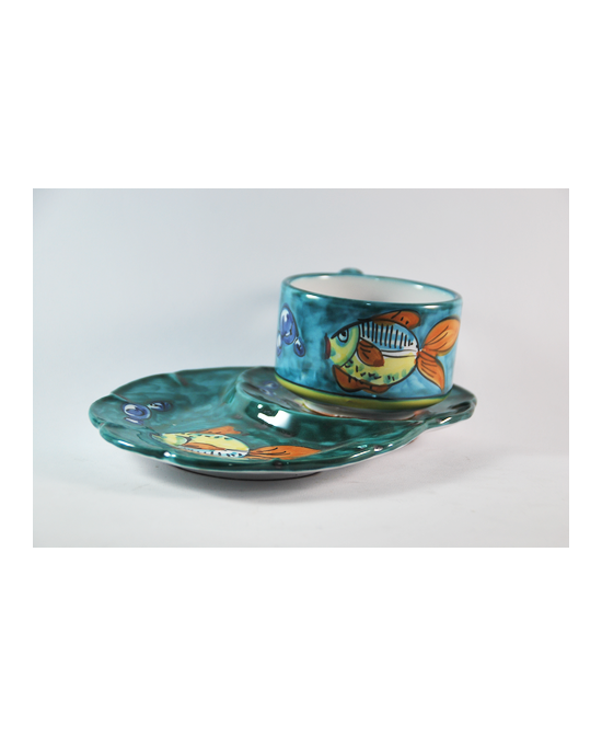 tazza con porta cornetto