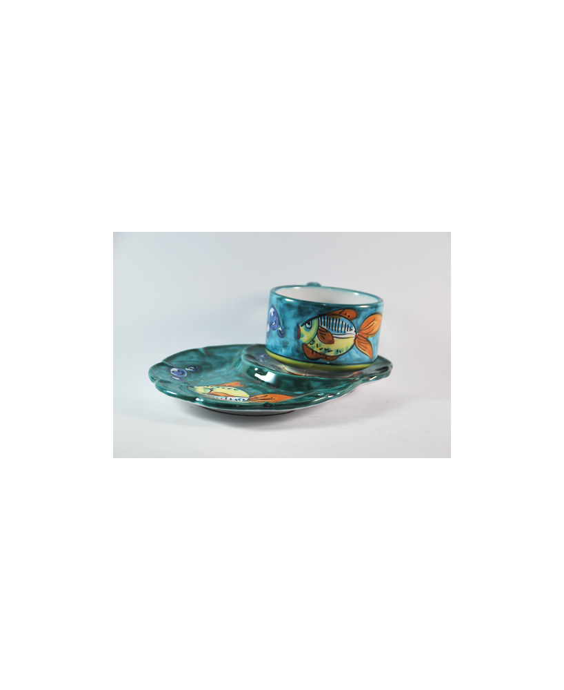 tazza con porta cornetto
