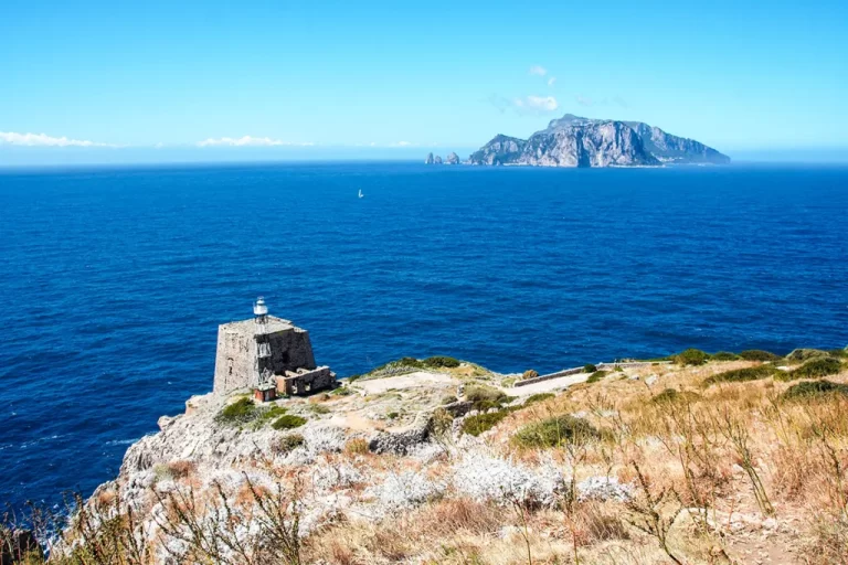 Punta Campanella con una delle torri Saracene della costiera